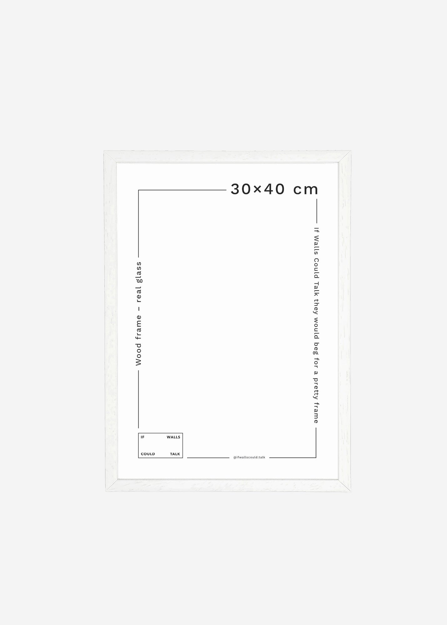 White picture frame, 30x40 - White wood frame 